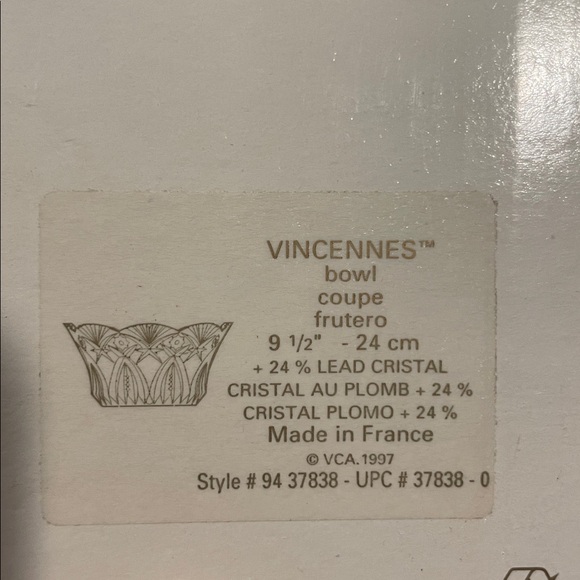 Vincennes crystal bowl - Picture 3 of 3